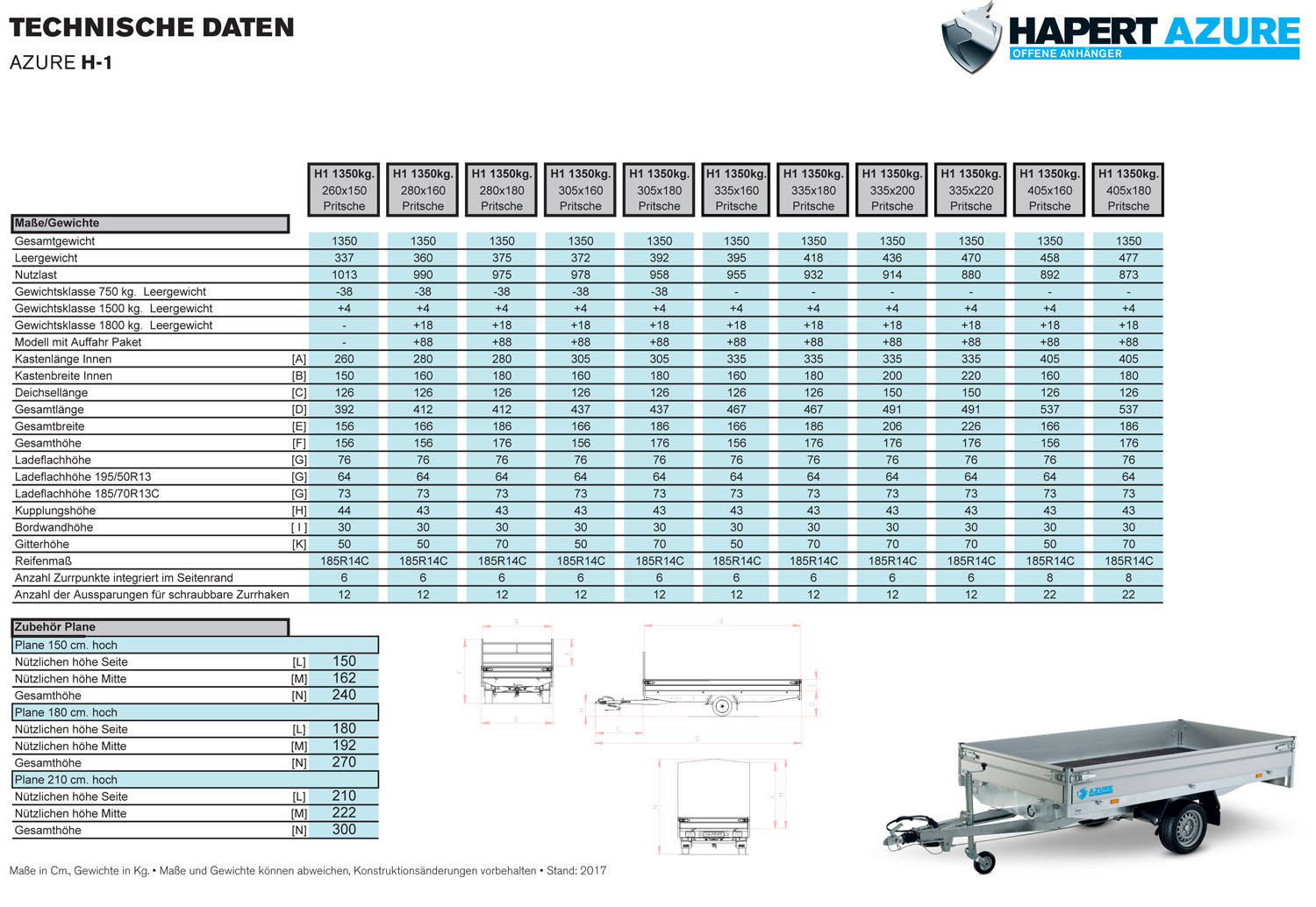 Hapert Azure H-1 – 1500 – 2800 x 1800 – niedriges Fahrwerk - Bild 3