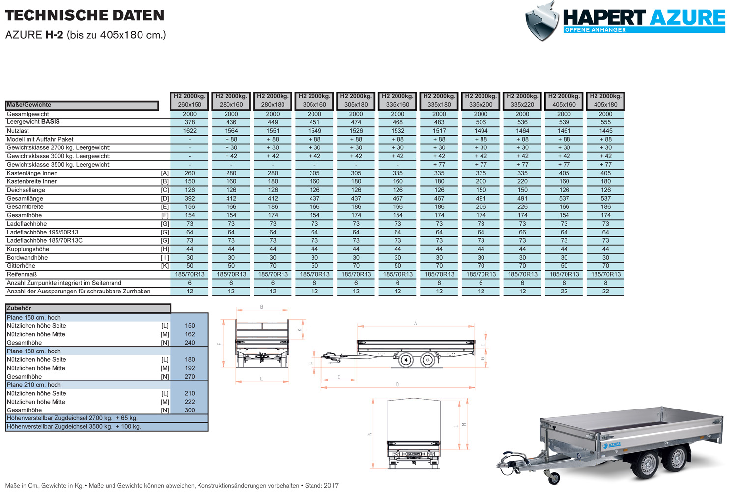 Hapert Azure H-2 – 2700 – 3050 x 1800 Niedriges Fahrwerk - Bild 6