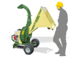 NEGRI Biohäcksler R185 / Benzin-Häcksler mit Transporträder