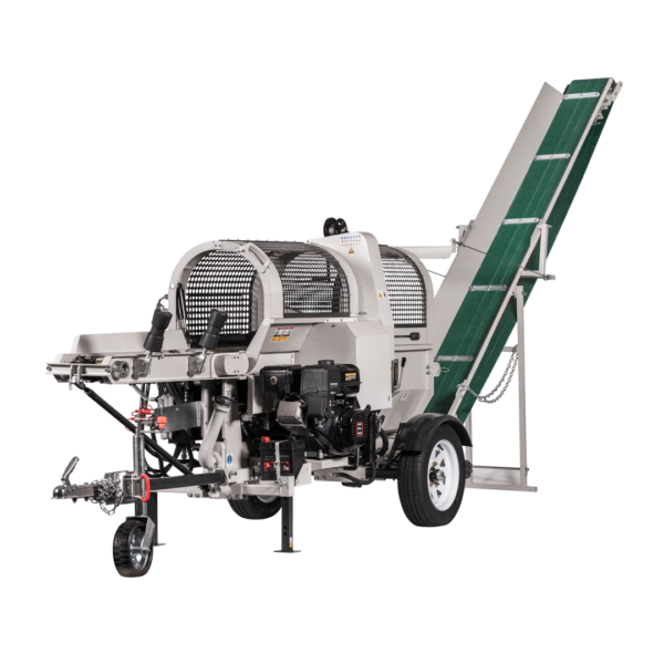 LUMAG SSA400GH-PRO/S | Benzin-Sägespaltmaschine mit Förderband & Zuführförderband